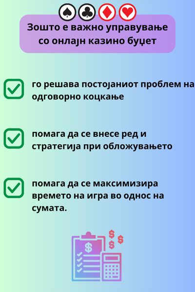 важност на онлајн казино буџет