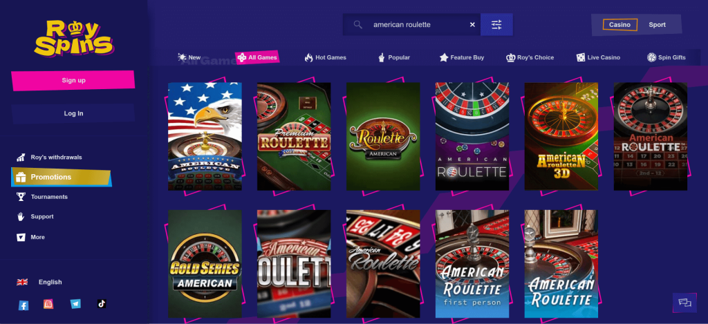 американски рулет royspins casino