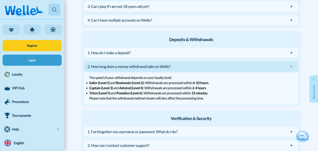 казина со најбрзи исплати wellecasino